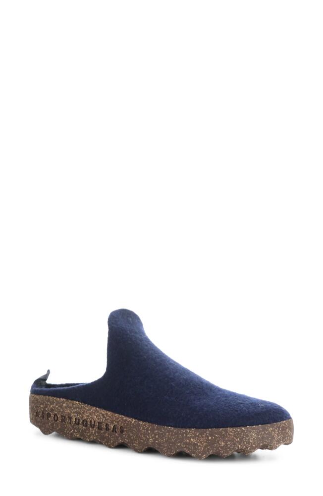 Asportuguesas by Fly London Fly London Come Sneaker Mule in Navy Tweed/Felt Cover