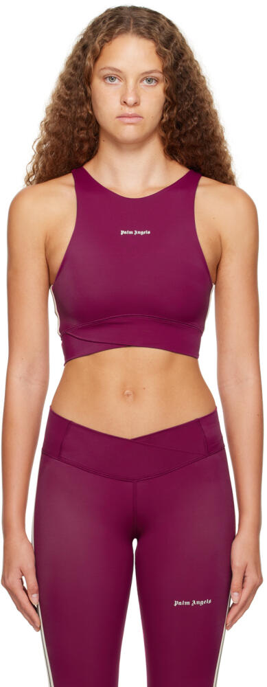 Palm Angels Purple New Classic Sport Bra Cover