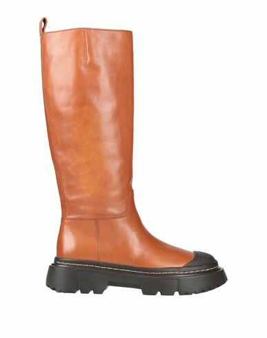 Hogan Woman Boot Brown Leather Cover