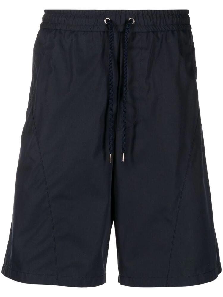 Giorgio Armani drawstring organic cotton track shorts - Blue Cover