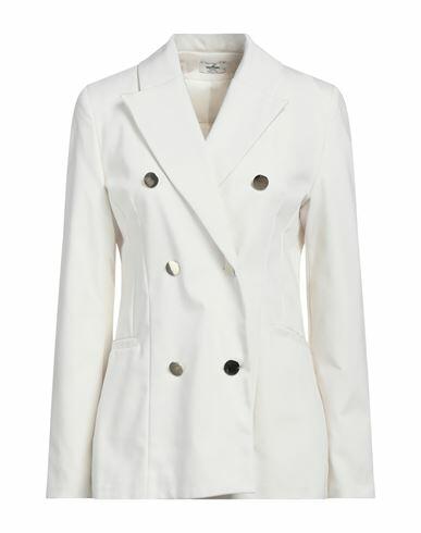 Rebel Queen Woman Blazer Ivory Cotton, Polyester, Elastane Cover