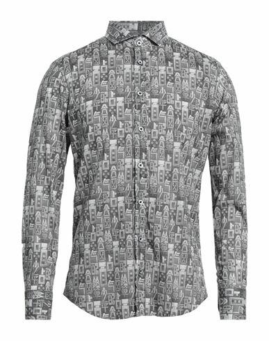 Bastoncino Man Shirt Grey Cotton Cover