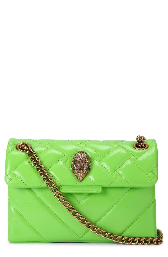 Kurt Geiger London Mini Kensington Quilted Leather Convertible Crossbody Bag in Green Cover