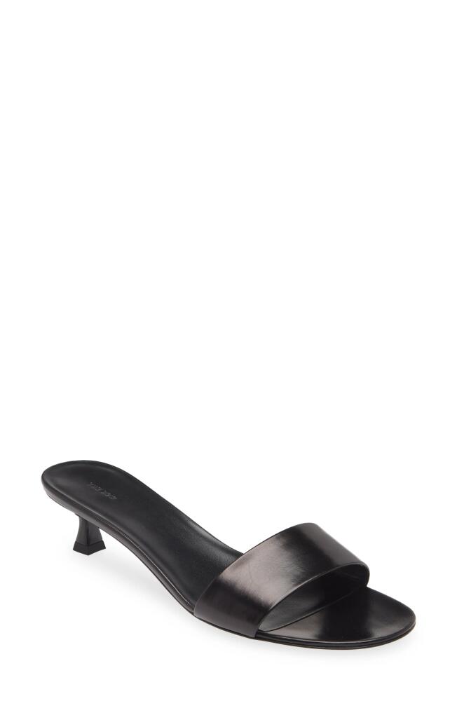 The Row Kitten Heel Slide Sandal in Black Cover