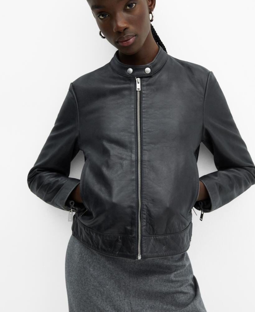 Mango Women's Leather Jacket - Black Cover