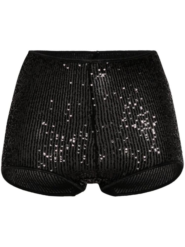 Alchemy x Lia Aram sequin-embellished shorts - Black Cover