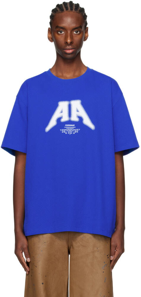 ADER error Blue Printed T-Shirt Cover