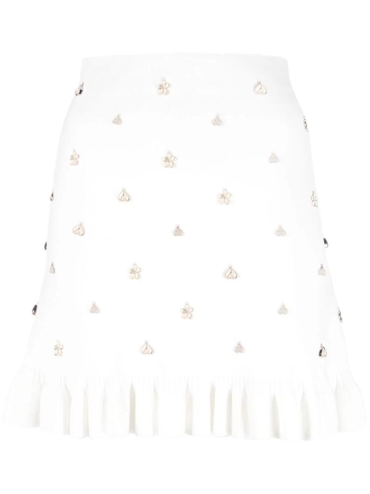 SANDRO charm-detail miniskirt - White Cover