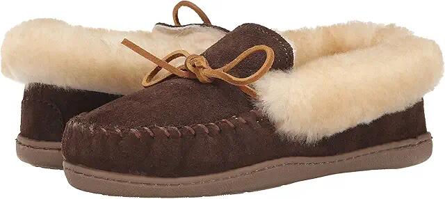 Minnetonka Alpine Sheepskin Moc (Chocolate) Women's Moccasin Shoes Cover