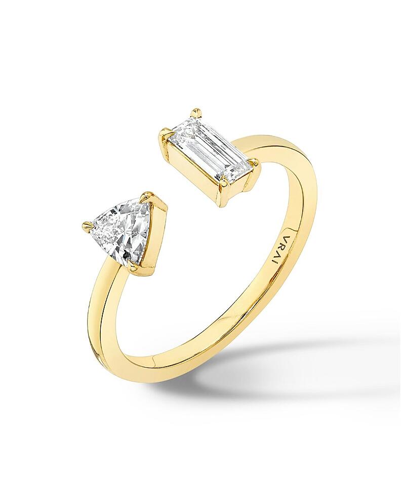 Vrai Lab Grown Diamond Baguette & Trillion Mixed Cuff Ring in 14K Gold, .50 ct. t. w. Cover