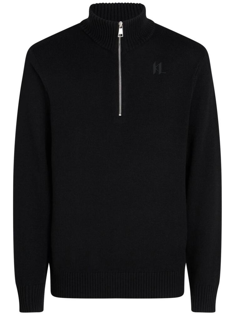 Karl Lagerfeld half zip turtleneck - Black Cover