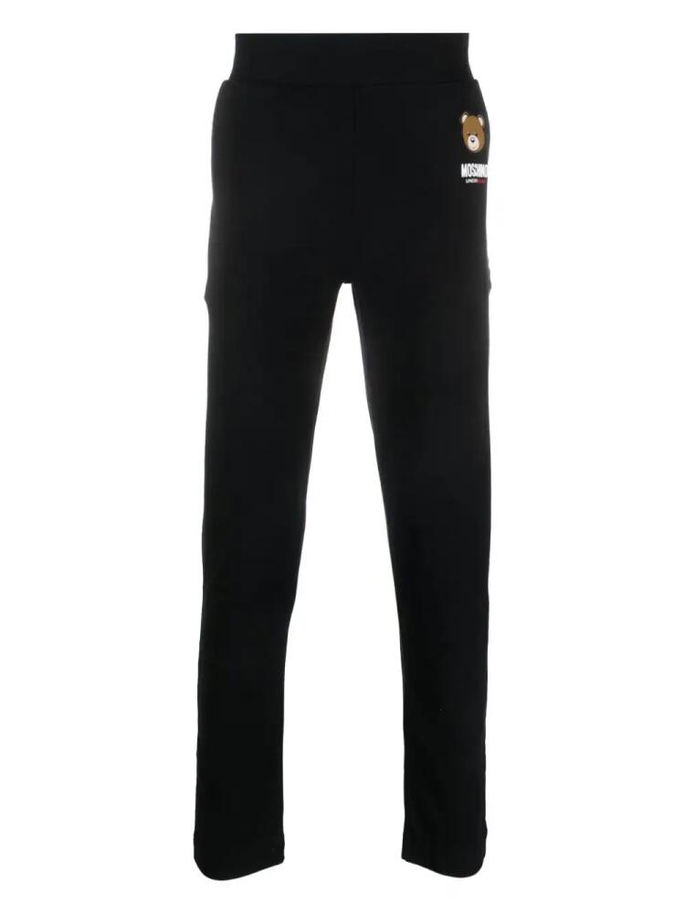 Moschino Leo Teddy-print track pants - Black Cover