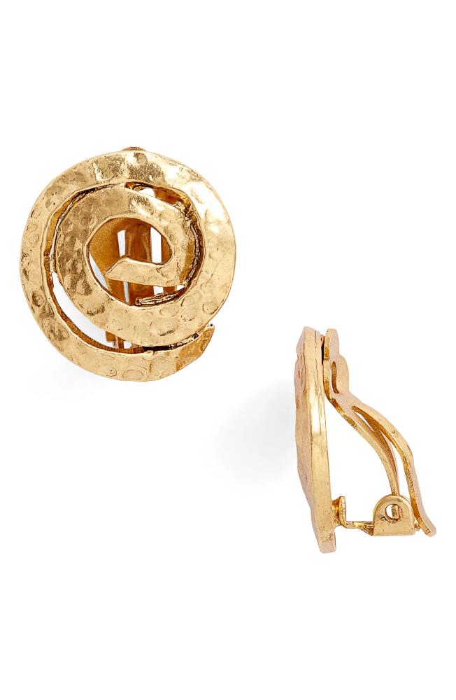 Karine Sultan Circular Clip Statement Earrings in Gold Cover