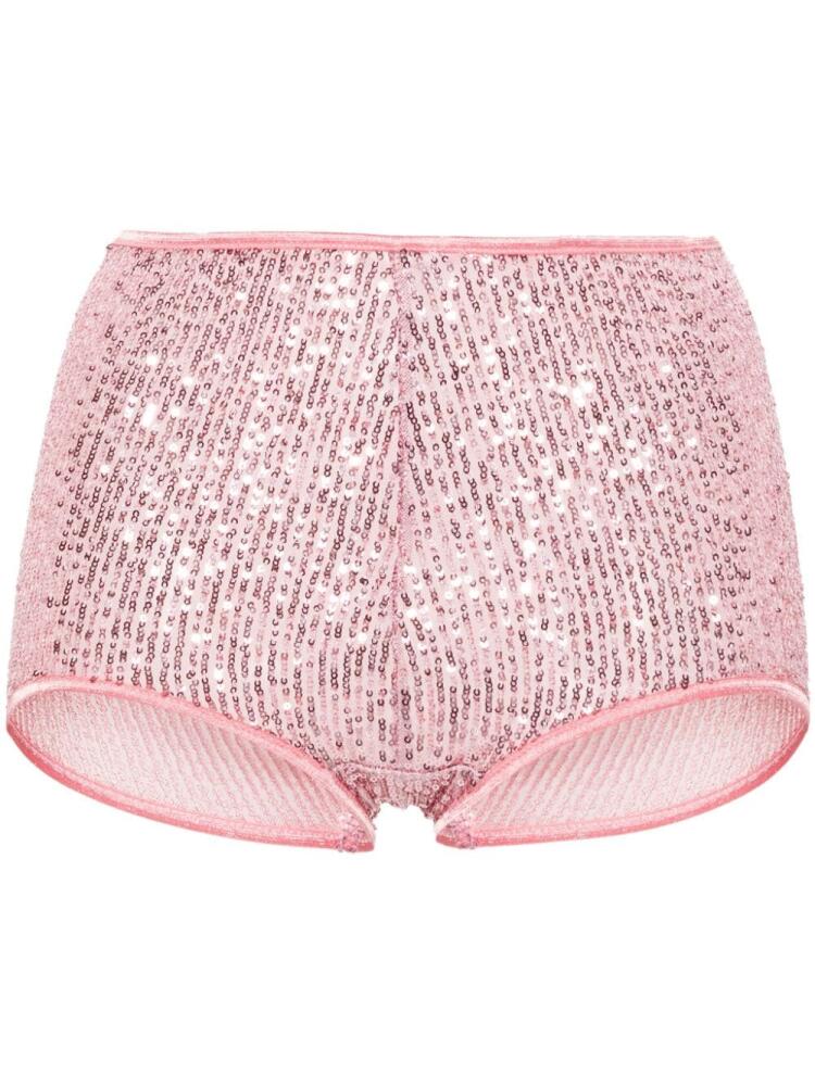 Alchemy x Lia Aram sequin-embellished shorts - Pink Cover