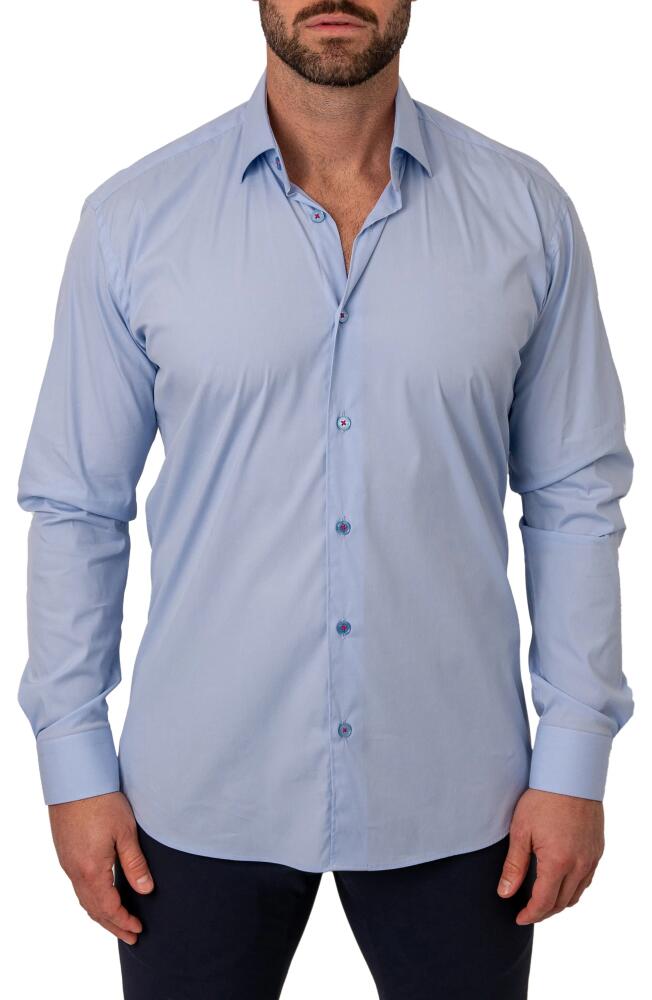 Maceoo Fibonacci Blue Regular Fit Button-Up Shirt Cover