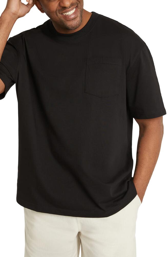 Johnny Bigg Relaxed Fit Cotton Pocket T-Shirt in Black Cover