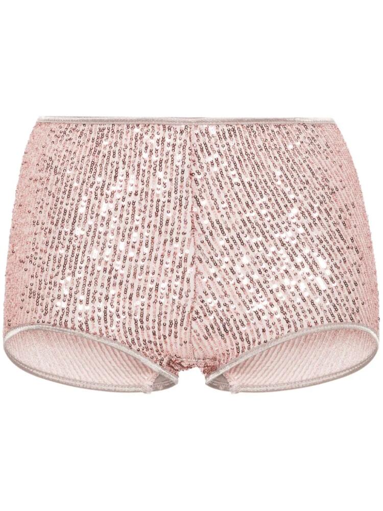 Alchemy x Lia Aram sequin-embellished shorts - Gold Cover