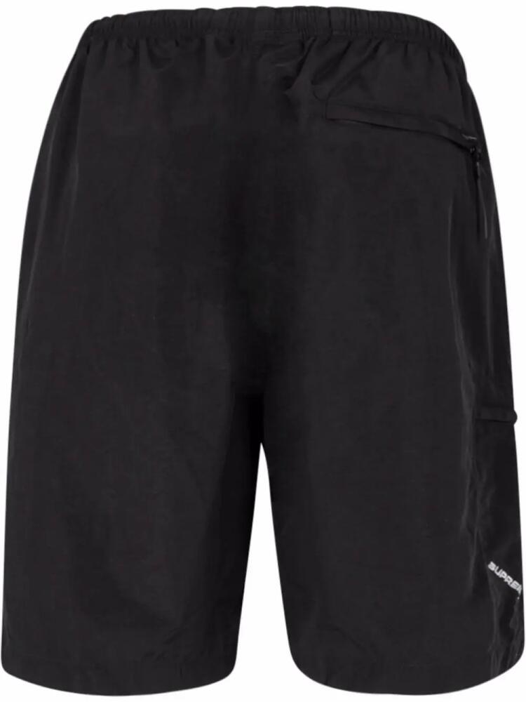 Supreme logo-print trail shorts - Black Cover