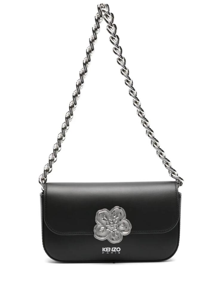 Kenzo Boke Flower-plaque leather shoulder bag - Black Cover