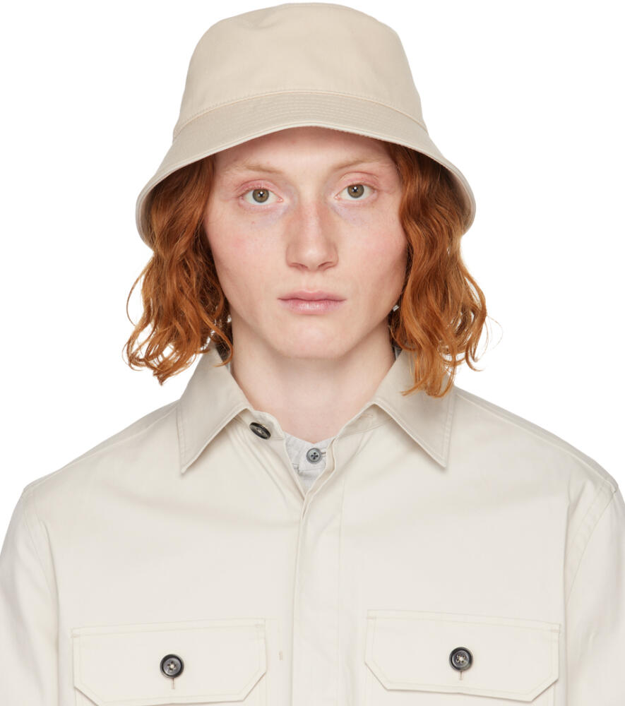 ZEGNA Beige 'Cotton And Wool' Bucket Hat Cover