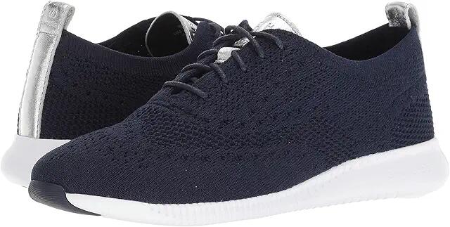 Cole Haan 2.Zerogrand Stitchlite Oxford (Marine Blue Knit/Ch Argento Metallic/Optic White) Women's Shoes Cover