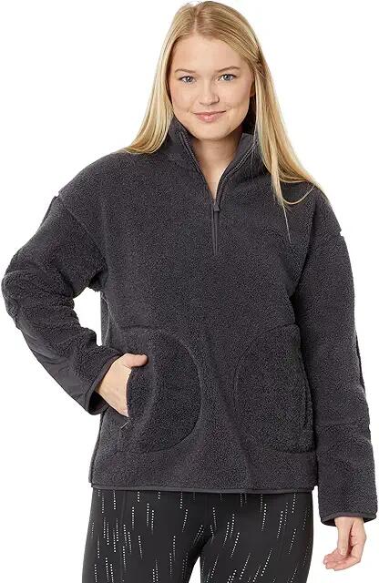 Sweaty Betty Plush Textured Half Zip (Urban Grey) Women's Vest Cover