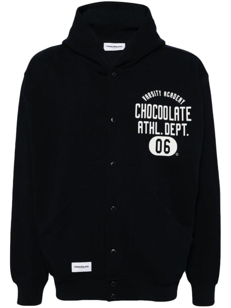 CHOCOOLATE logo-print jacket - Blue Cover