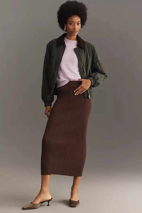 WAYF Rib Midi Skirt Cover