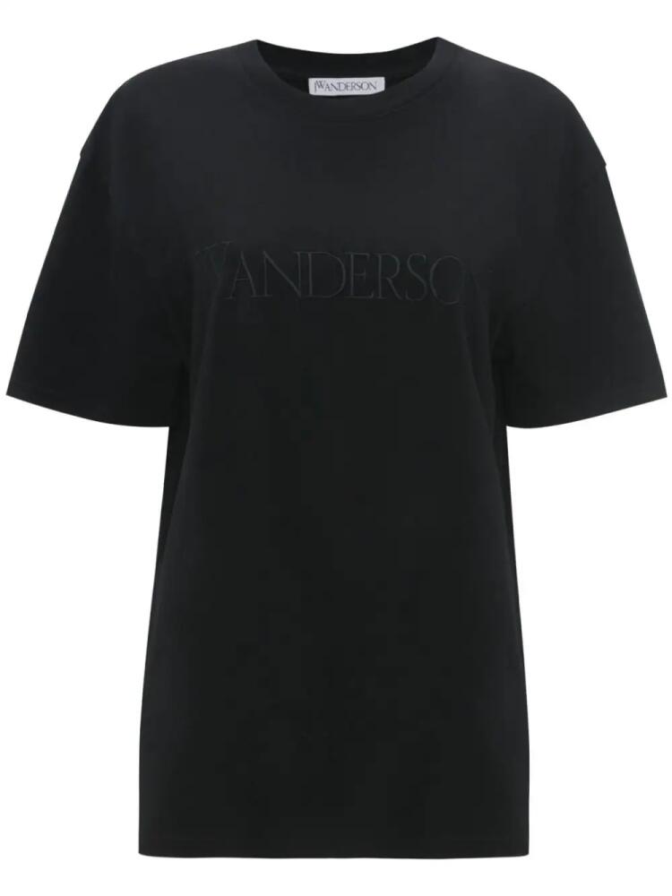 JW Anderson logo-embroidered cotton T-shirt - Black Cover