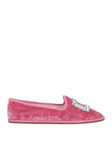 Roger Vivier Woman Loafers Pastel pink Textile fibers Cover