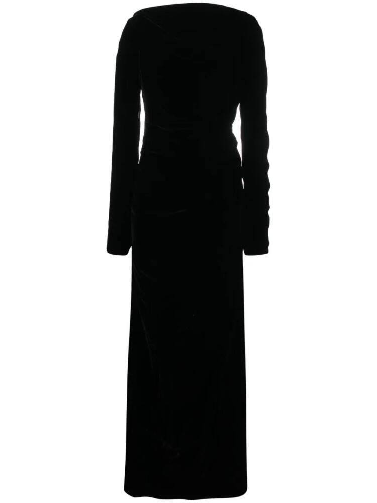 Del Core boat-neck maxi dress - Black Cover