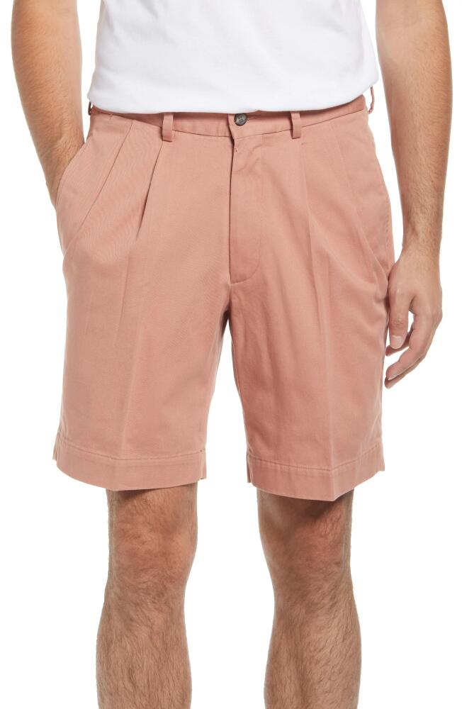 Berle Charleston Khakis Pleated Chino Shorts in Charleston Brick Cover