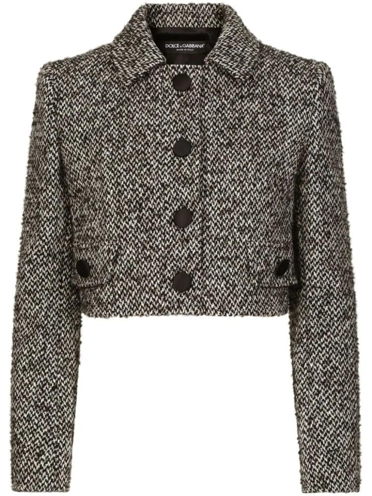 Dolce & Gabbana tweed cropped jacket - Brown Cover