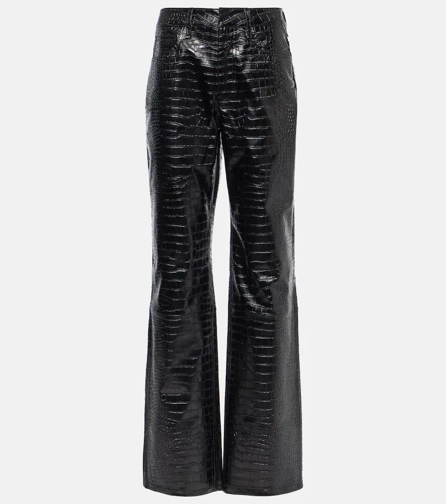 The Frankie Shop Bonnie croc-effect faux leather pants Cover