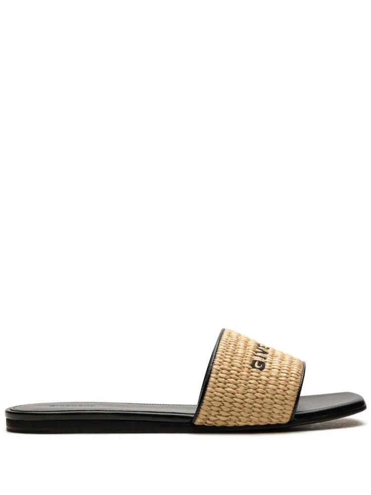 Givenchy 4G woven-raffia flat sandals - Neutrals Cover