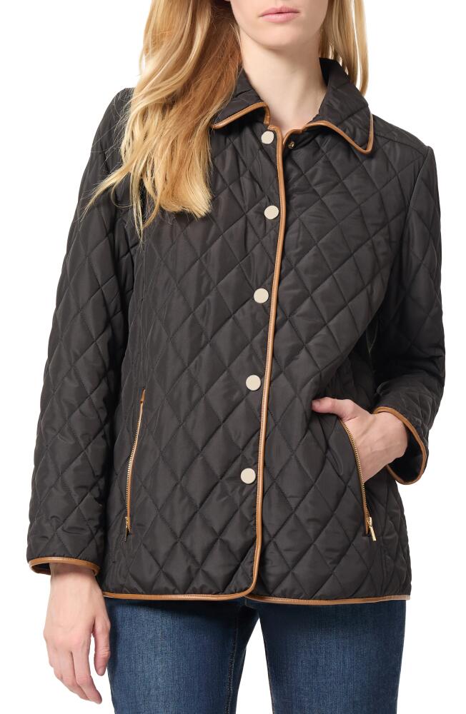 Jones New York Quilted Snap Front Jacket in Jones Black/Caramel Cover