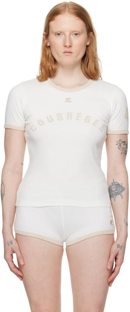 Courrèges White Contrast T-Shirt Cover