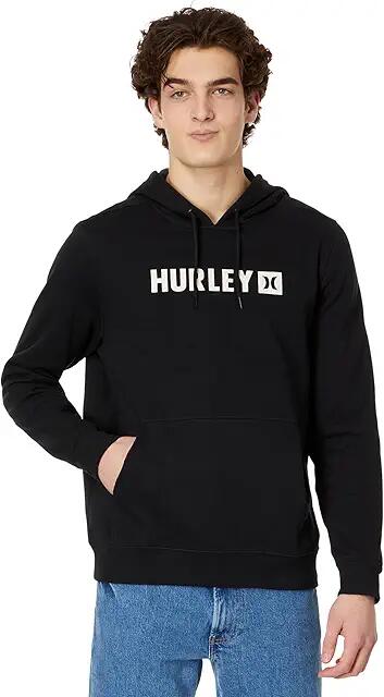 Hurley The Box Fleece Pullover Hoodie (Black) Men's Clothing Cover