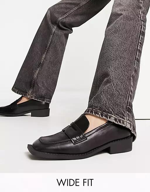 RAID Wide Fit Samantha loafers in black Cover