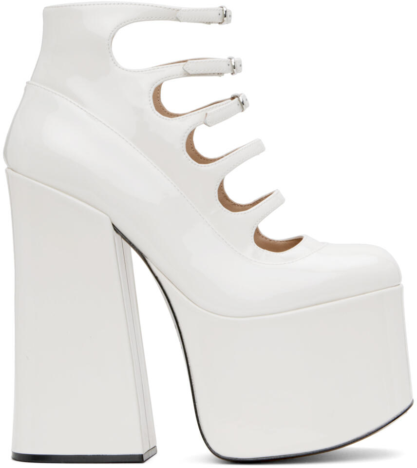 Marc Jacobs White 'The Patent Leather Kiki' Heels Cover