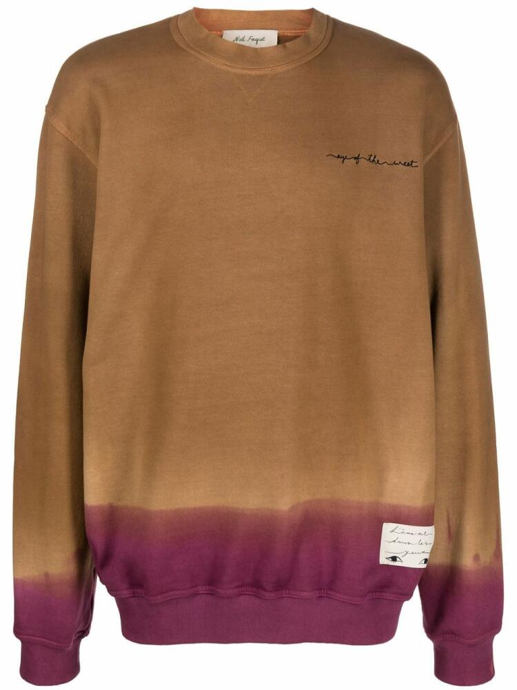 Nick Fouquet logo-embroidered tie-dye sweatshirt - Brown Cover