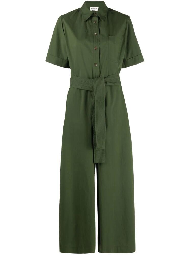 P.A.R.O.S.H. belted-waist jumpsuit - Green Cover