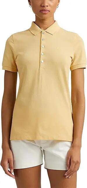 LAUREN Ralph Lauren Pique Polo Shirt (Primrose Yellow) Women's Clothing Cover