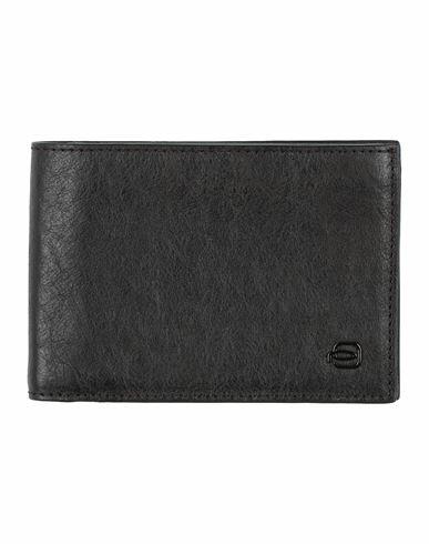 Piquadro Man Wallet Black Leather Cover