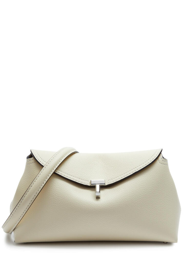 Toteme T-Lock Leather Clutch - White Cover