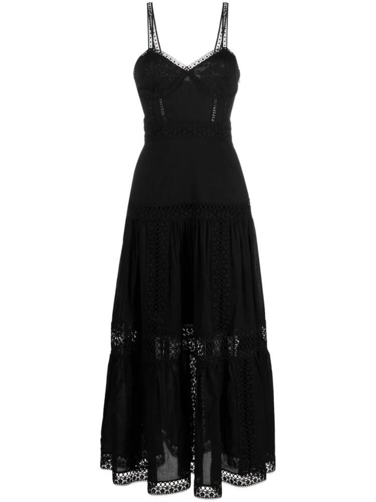 Charo Ruiz Ibiza Giogia lace-trim maxi dress - Black Cover