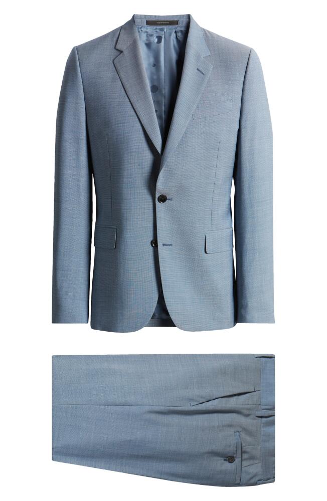 Paul Smith Tailored Fit Stretch Cotton Suit in Blue Cover