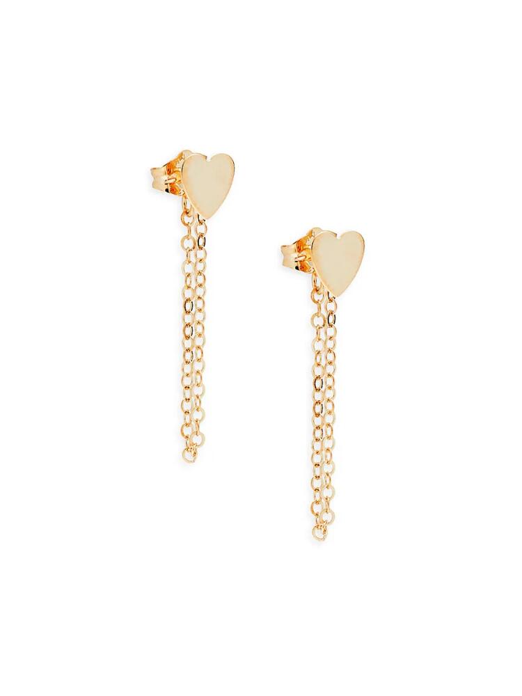 Saks Fifth Avenue Women's 14K Yellow Gold Heart Chain Earrings Cover