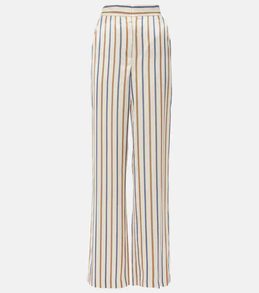 Veronica Beard Grigore striped twill wide-leg pants Cover