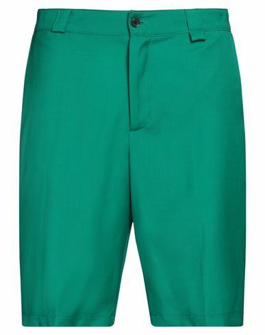 Paura Man Shorts & Bermuda Shorts Green Virgin Wool Cover